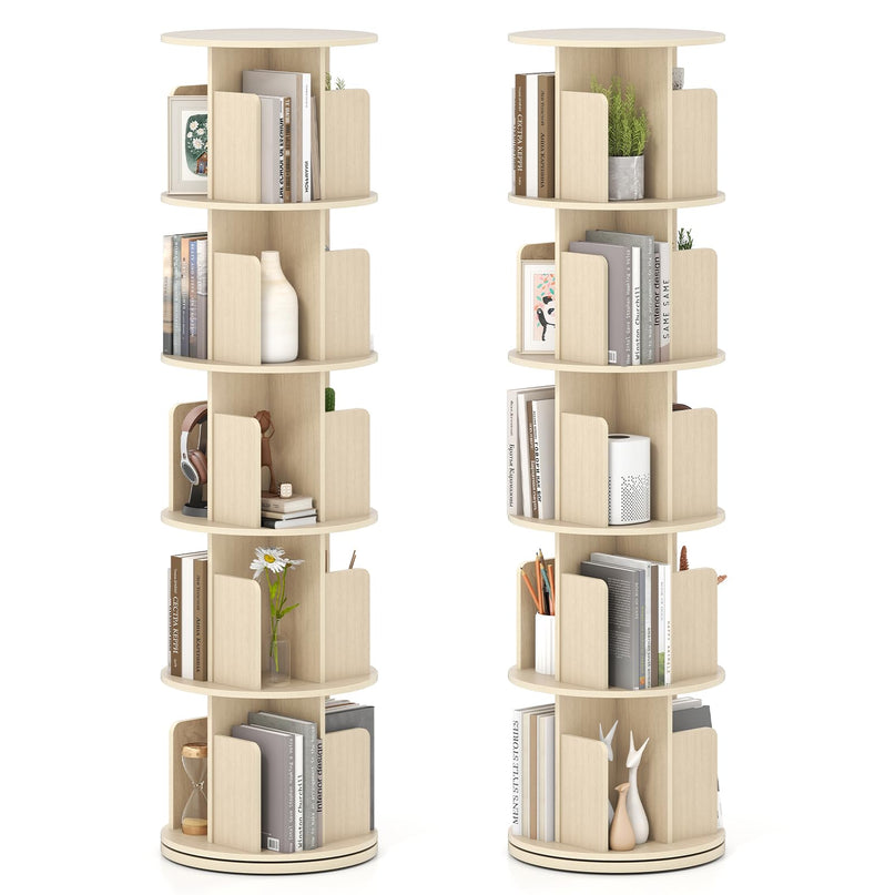Giantex 3 Tier Rotating Bookshelf for Living Room Bedroom
