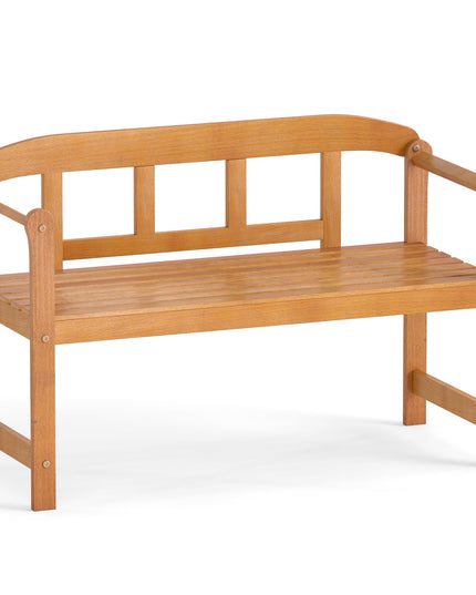Giantex Outdoor Bench for Patio 2-Person Wood Garden Bench