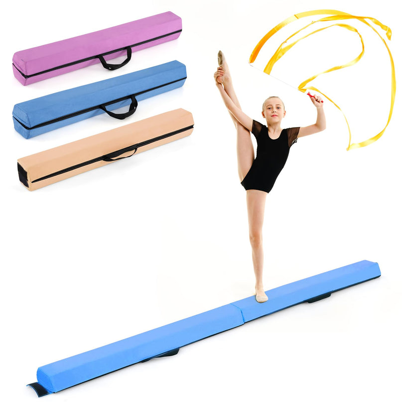 Giantex 7FT Balance Beam Folding Gymnastics Beam w/Carry Handles