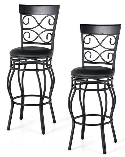 Giantex Bar Stools Set of 2, 360 Degree Swivel, 30" Counter Height Bar Stools