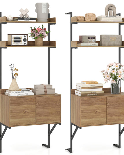 Giantex 71.5" Tall Bookshelf with Storage Cabinet(1/2)