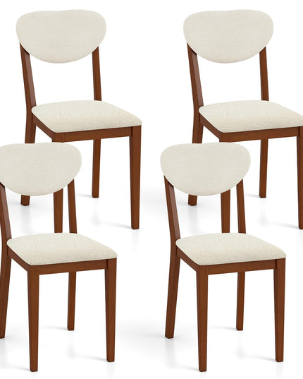 Giantex Sherpa Dining Chairs Set of 4