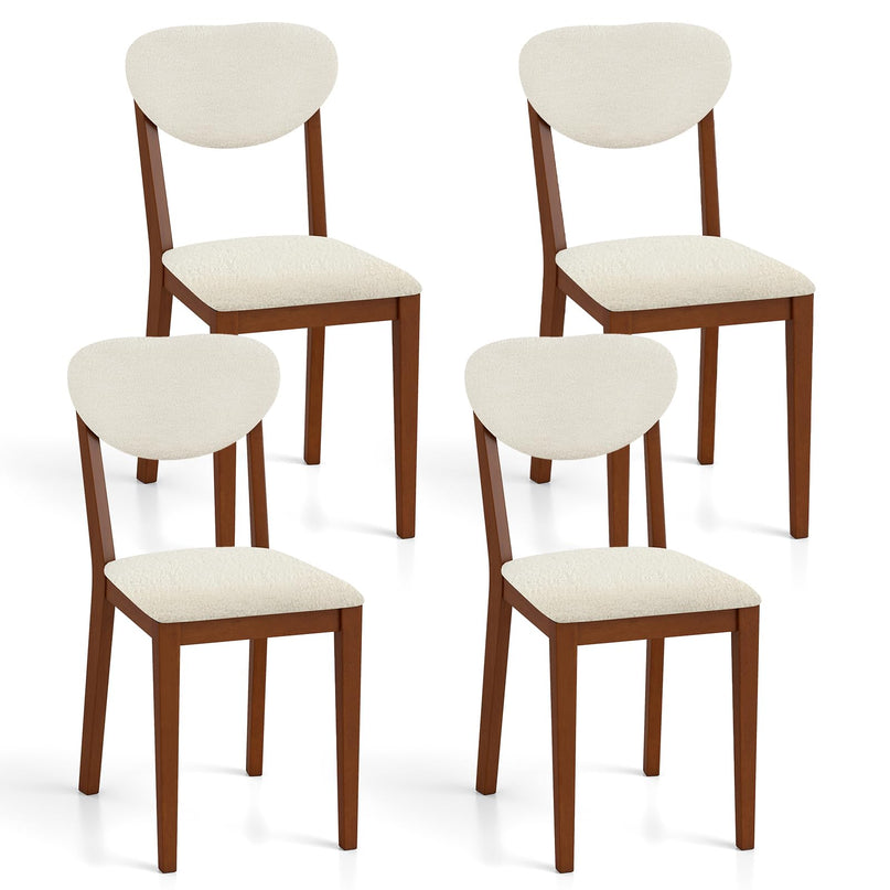 Giantex Sherpa Dining Chairs Set of 4