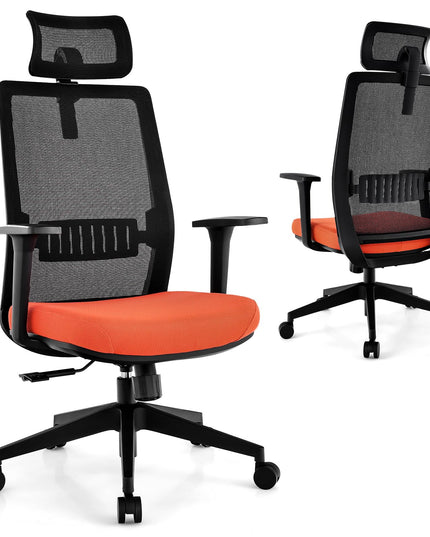 Giantex Big and Tall Office Chair 400lbs, Heavy Duty Ergonomic Mesh Chair with Adjustable Lumbar and 3D Headrest