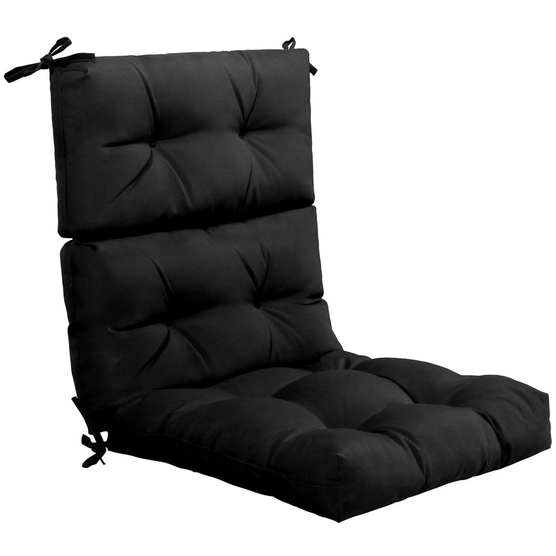 4.5 Inch Thick Outdoor High Back Chair Pads | Tufted Patio Cushion