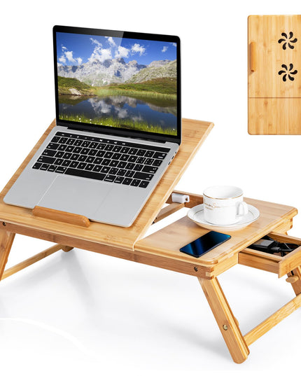 Giantex Bamboo Laptop Desk