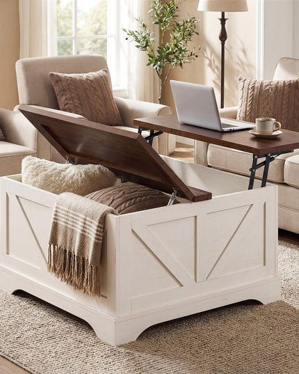 Giantex 31.5" Square Farmhouse Lift Top Coffee Table with Storage