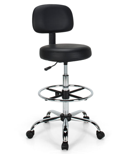Giantex PU Leather Drafting Chair, Tall Office Chair
