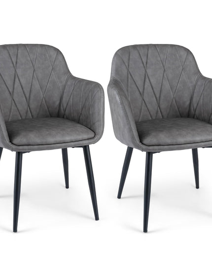 Giantex Dining Chairs Set of 2/4 Upholstered PU Leather Kitchen Chair
