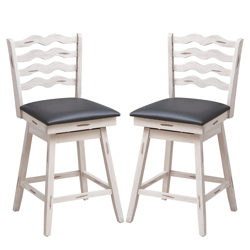 Giantex Wooden Upholstered Barstools for Kitchen Island