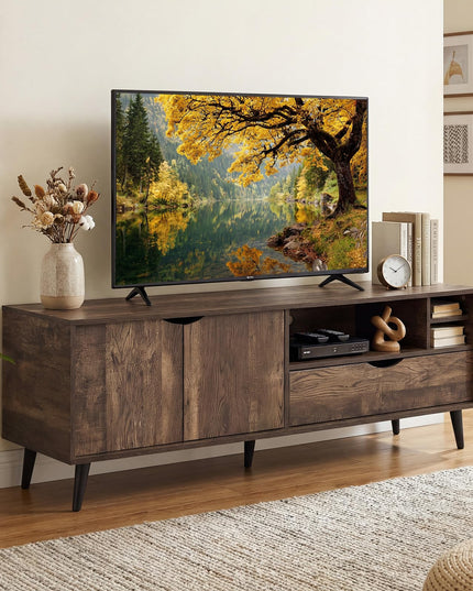 Giantex TV Stand for TVs up to 65 Inches Rustic Entertainment Center