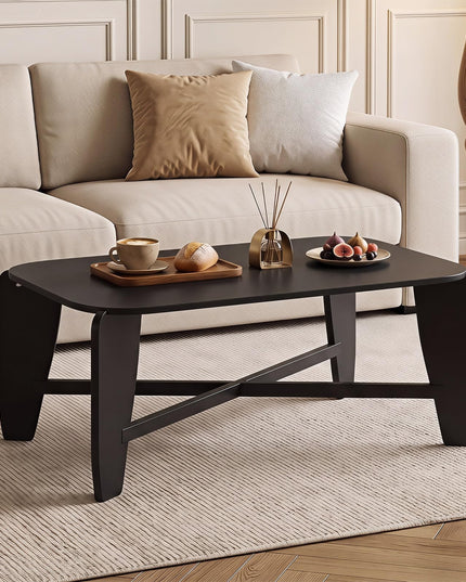GIANTEX Wood Coffee Table 35.5" Center Table for Living Room