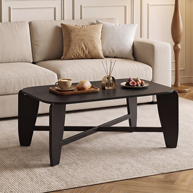 GIANTEX Wood Coffee Table 35.5" Center Table for Living Room