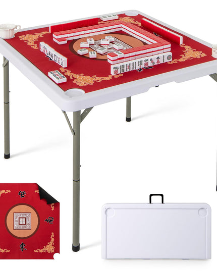 Giantex Folding Mahjong Table 35" Square Card Table