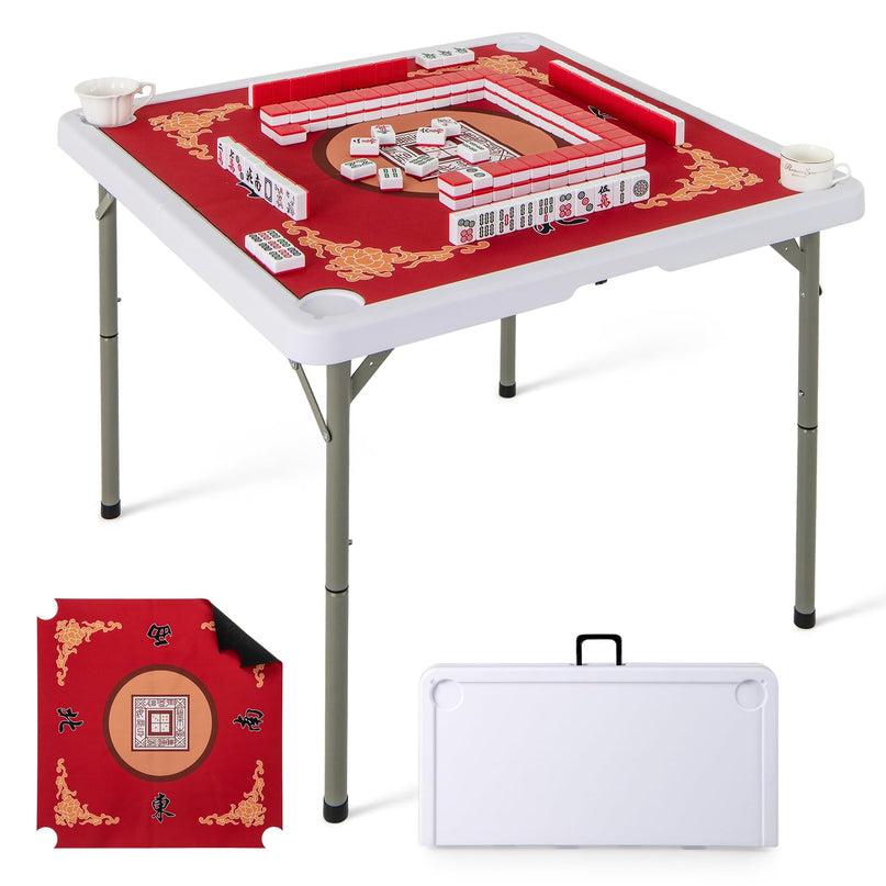 Giantex Folding Mahjong Table 35" Square Card Table