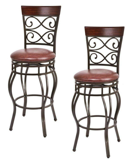 Giantex Bar Stools Set of 2, 360 Degree Swivel, 30" Counter Height Bar Stools