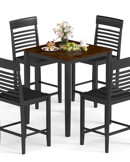 Giantex Ensemble table et 4 chaises de salle à manger 5 pièces