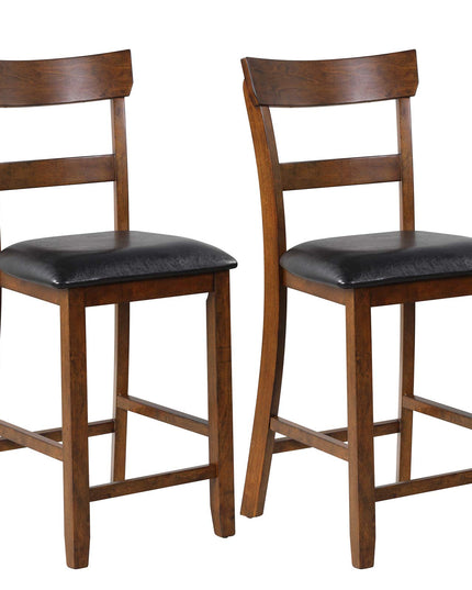 Giantex 25.5-Inch Counter Height Chair with Backrest, Foam-Padded Cushion, Rubber Wood Legs