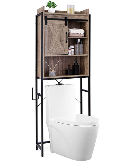 Giantex Over-The-Toilet Storage Cabinet, Freestanding 4-Tier Bathroom Organizer Rack