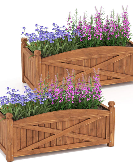 Giantex Rectangular Garden Bed for Vegetables Flower Herb Fruit