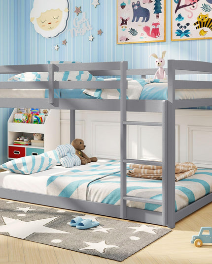 Giantex Full Over Full Bunk Bed with Slats Support for Kids