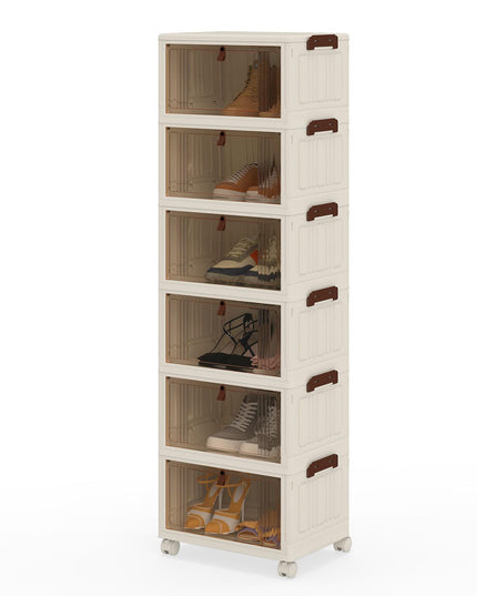 Giantex 6/4-Tier Plastic Storage Bins with Lid for Living Room