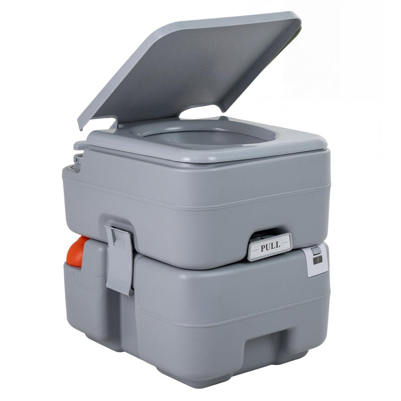 Giantex Portable Toilet with Level Indicator and 5.8 Gal Detachable Waste Tank