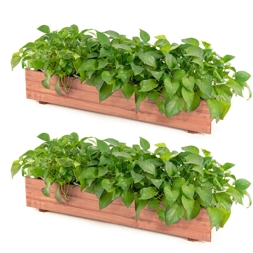 Giantex 36" x 7" x 6.5" Raised Garden Bed for Planting Garden Backyard Patio