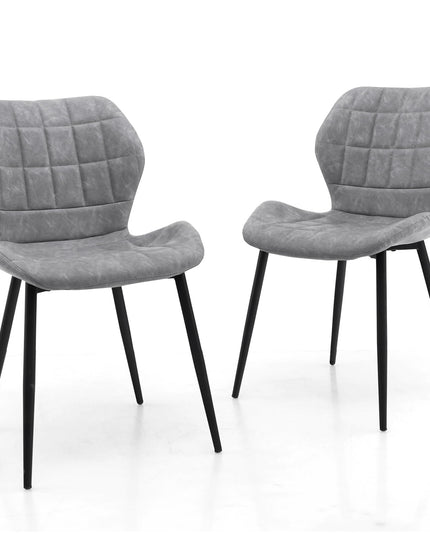 Giantex Upholstered Dining Chairs, Mid Century Retro Kitchen Chairs w/Padded Back & Seat