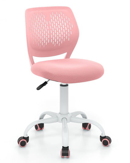 Giantex Chaise de Bureau pour Enfants, Chaise d'Étude sans Accoudoirs pour Enfants avec Hauteur Réglable, pour Filles Garçons Adolescents