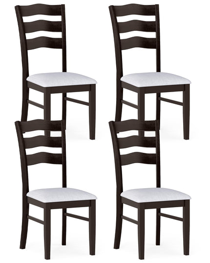 Giantex Wooden Dining Chairs Set of 2/4 with Rubber Wood Legs