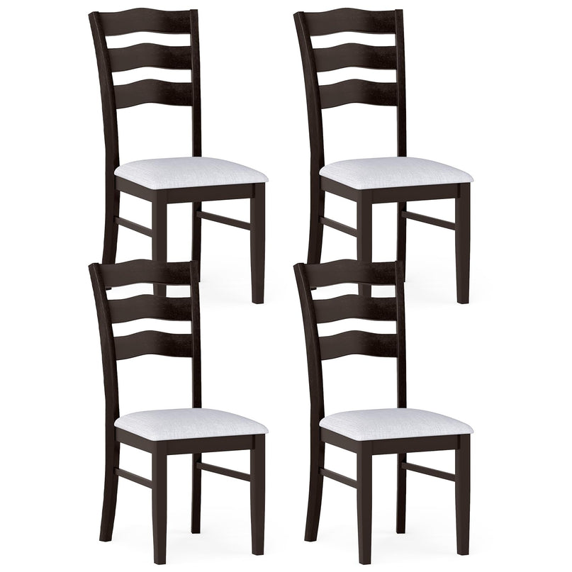 Giantex Wooden Dining Chairs Set of 2/4 with Rubber Wood Legs