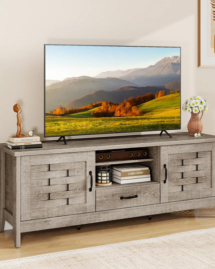 Meuble TV de ferme Giantex pour téléviseurs de 65 pouces pour salon