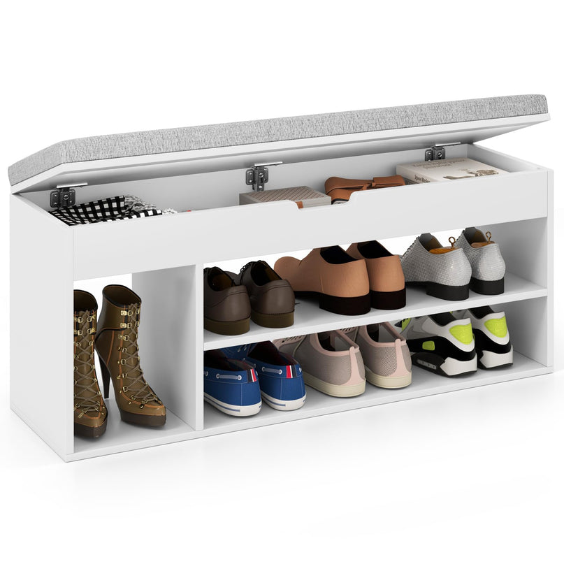 Giantex 31 Inches Shoe Storage Bench for Entryway