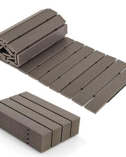 Giantex 8 FT Garden Pathway, Waterproof HDPE Outdoor Walkway with Non-Slip Surface