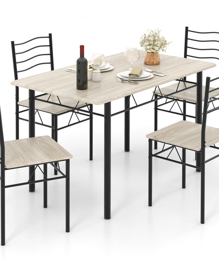 Giantex Modern 5 Piece Dining Table Set for 4 Chair