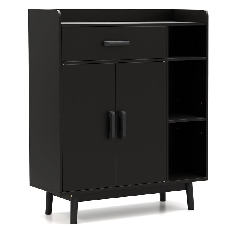 Floor Storage Cabinet Free Standing Cupboard Chest with 1 Drawer