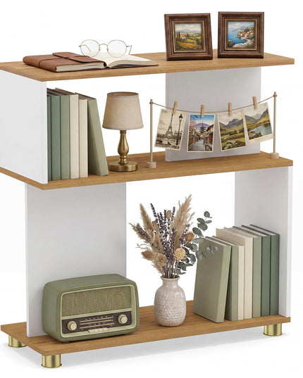 Giantex 3-Tier Geometric Bookshelf for Living Room