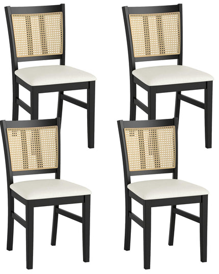 Giantex Rattan Dining Chairs Set of 2/4 for Dining Living Room Restaurant