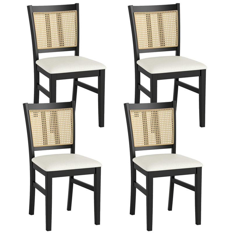 Giantex Rattan Dining Chairs Set of 2/4 for Dining Living Room Restaurant