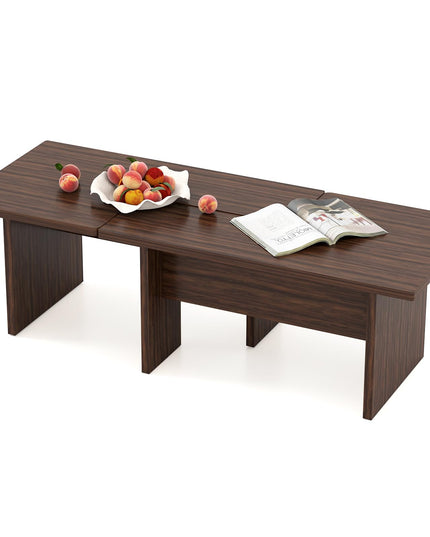 Giantex L Shaped Coffee Table Set of 2 for Small Spaces Apartment