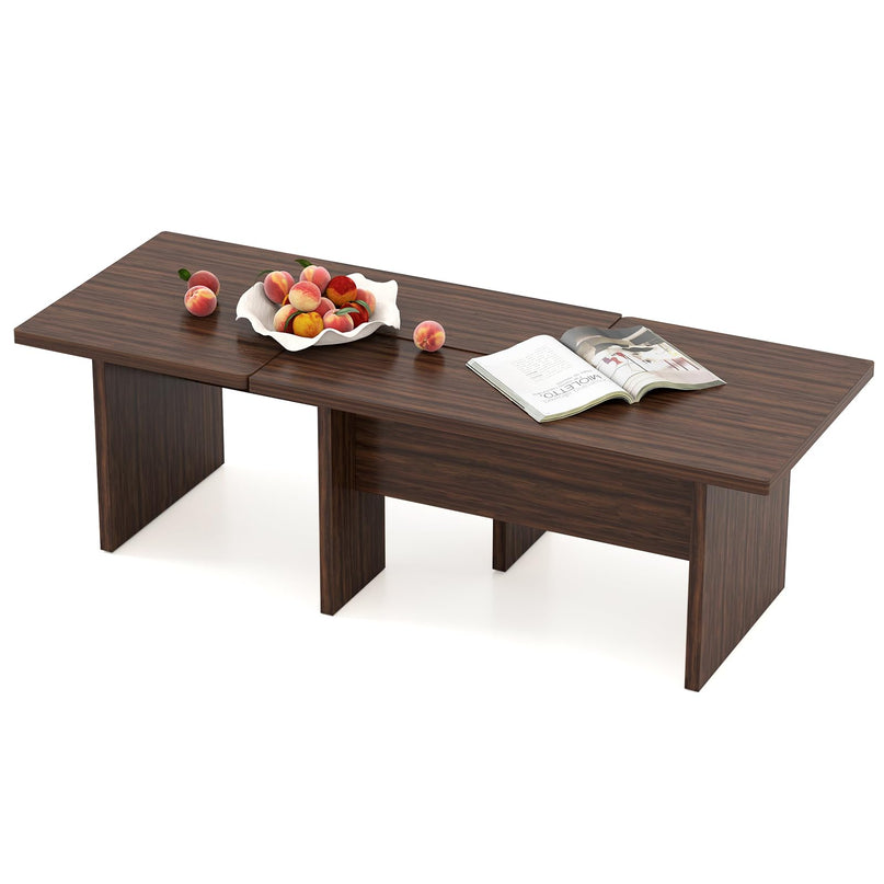 Giantex L Shaped Coffee Table Set of 2 for Small Spaces Apartment