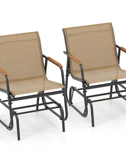 Giantex Swing Rocking Chair with Breathable Fabric Seat
