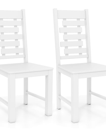 Giantex Wooden Dining Chairs Set of 2/4 with High & Tilted Backrest