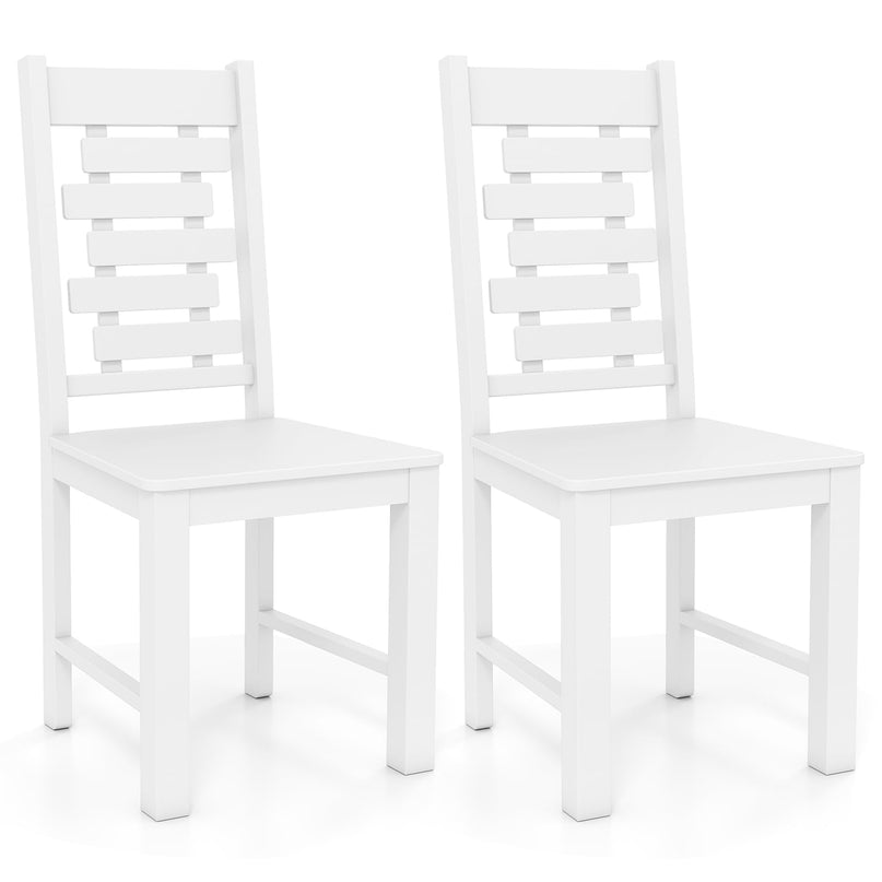 Giantex Wooden Dining Chairs Set of 2/4 with High & Tilted Backrest