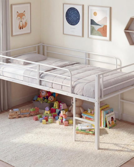 Giantex Twin Low Loft Bed with 21.5" H Under-Bed Space