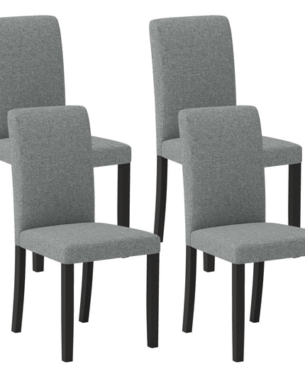Giantex Upholstered Dining Chairs Set of 2/4 w/Rubber Wood Legs