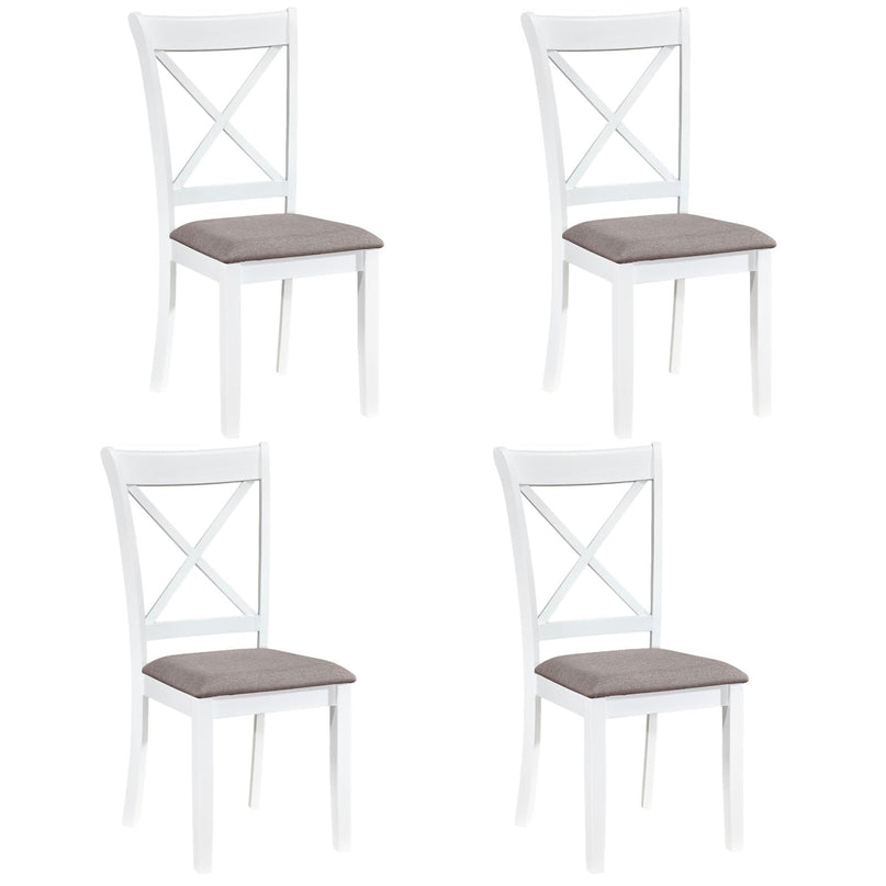 Giantex Rubber Wood Dining Room Chairs with Comfortable Backrest & Padded Seat