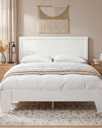GIANTEX Twin/ Full/Queen Size Wooden Bed Frame with Heavy Duty Mattress Foundation