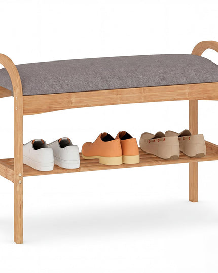 Banc porte-chaussures Giantex avec coussin rembourré pour le salon